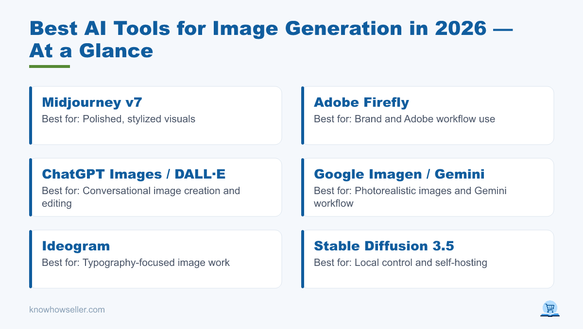 Best AI Tools for Image Generation in 2026: Free vs Paid — at a glance