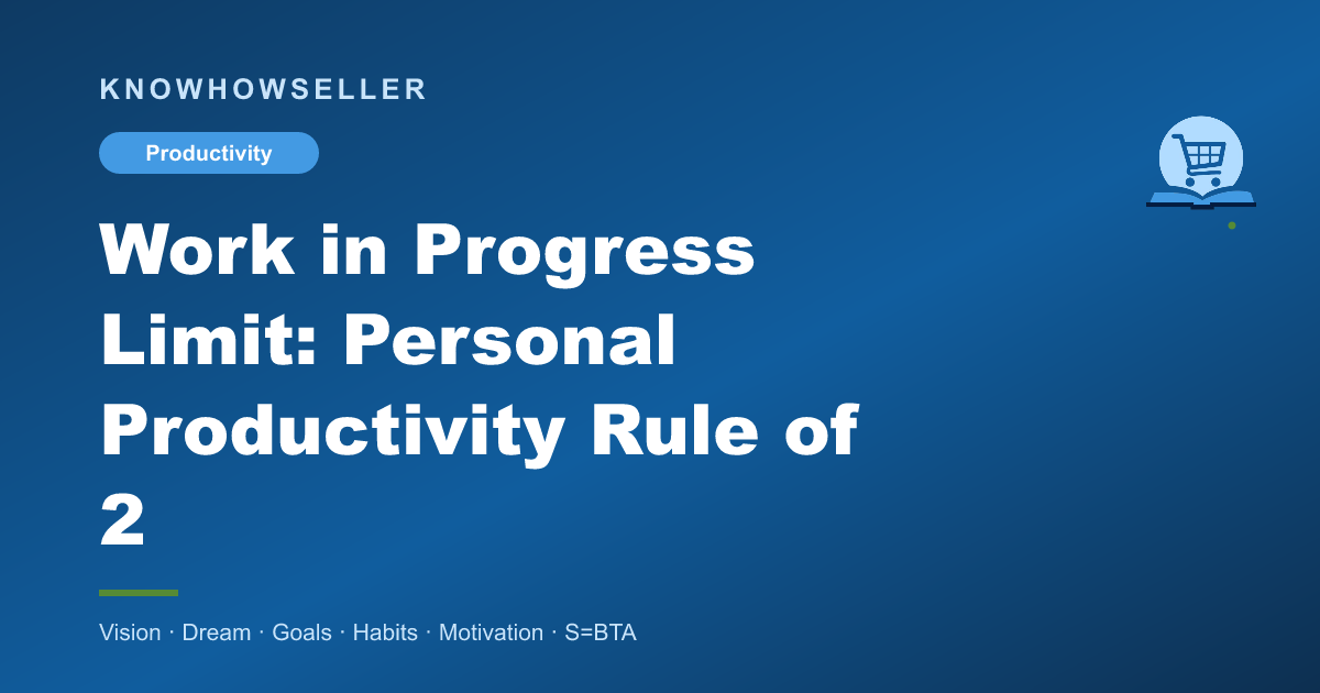 Work in Progress Limit: Personal Productivity Rule of 2